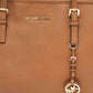 Michael Kors Brown Saffiano Leather Large Jet Set Travel Tote