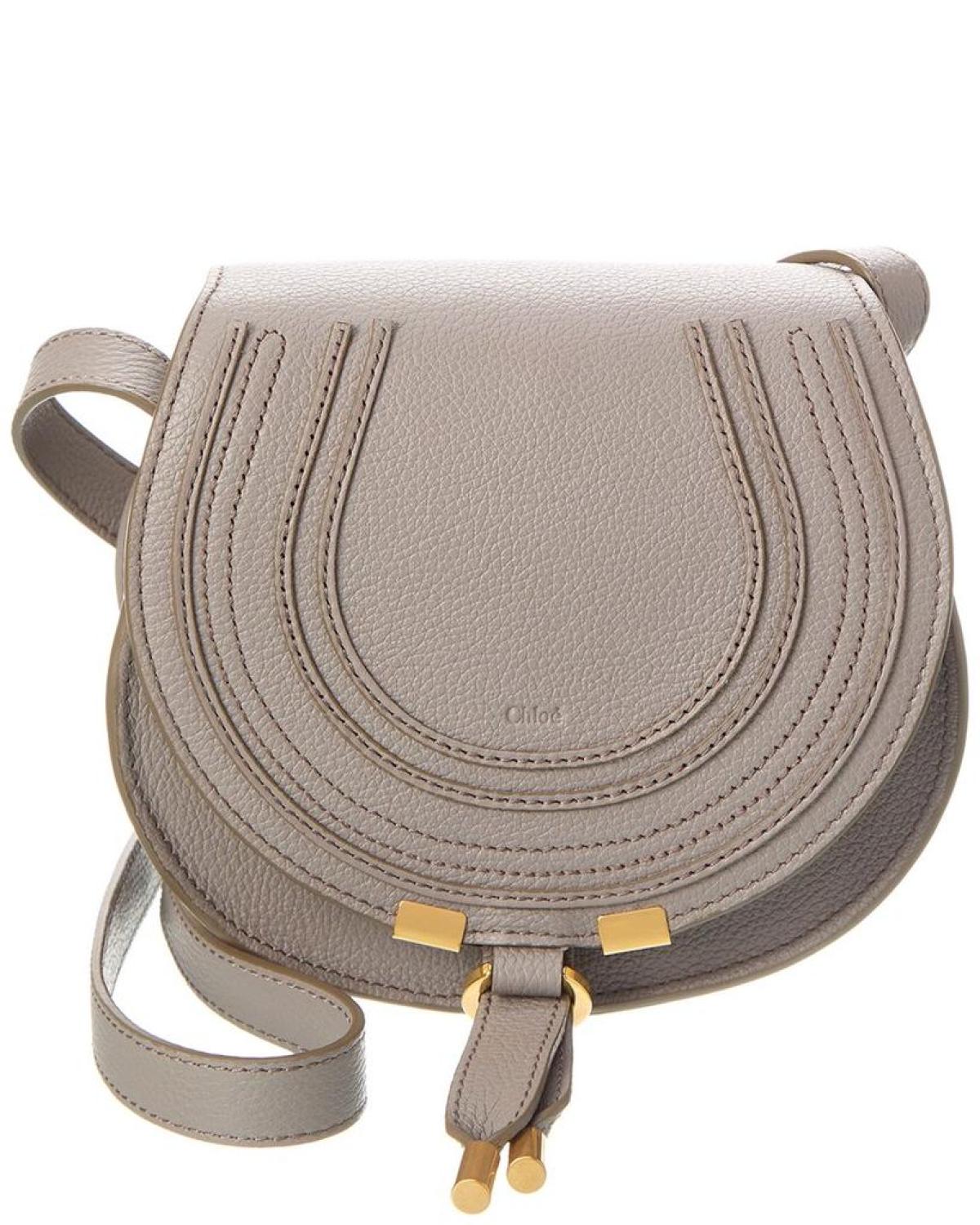 Chloé Marcie Small Leather Saddle Bag