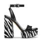 Women's Ashton Zebra Sequin High Heel Platform Sandals