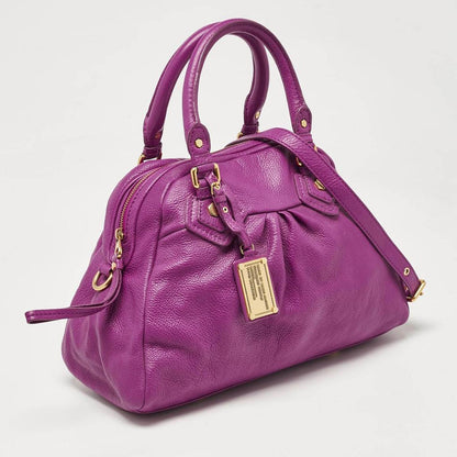 Marc By Marc Jacobs Purple Leather Classic Q Groovee Satchel