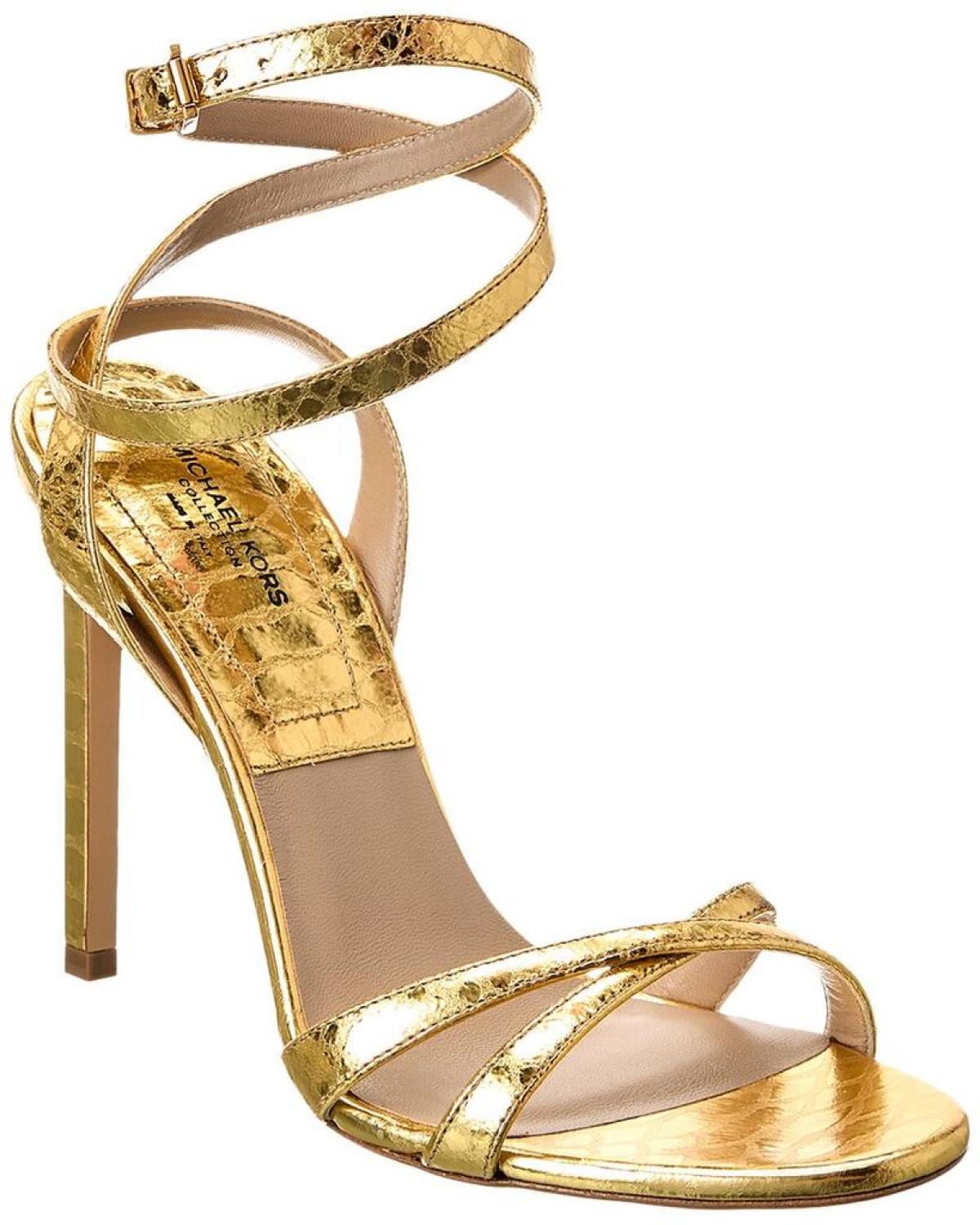 Michael Kors Collection Chrissy Runway Leather Sandal