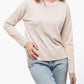 Virgin Wool Sweater With Ribbed Detail