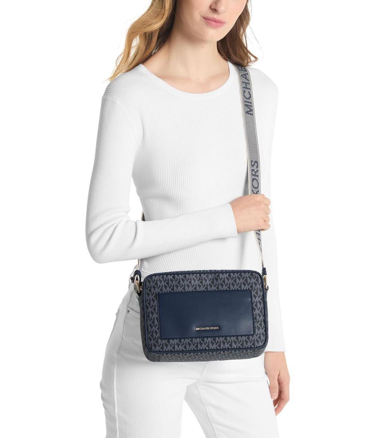 Jet Set Large East West Crossbody With Logo Web Strap