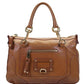 Marc Jacobs Womens Camel Leather Zip Medium Satchel Bag Handbag