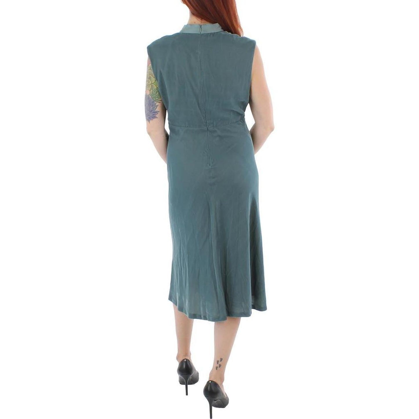 Womens Velvet Calf Midi Dress