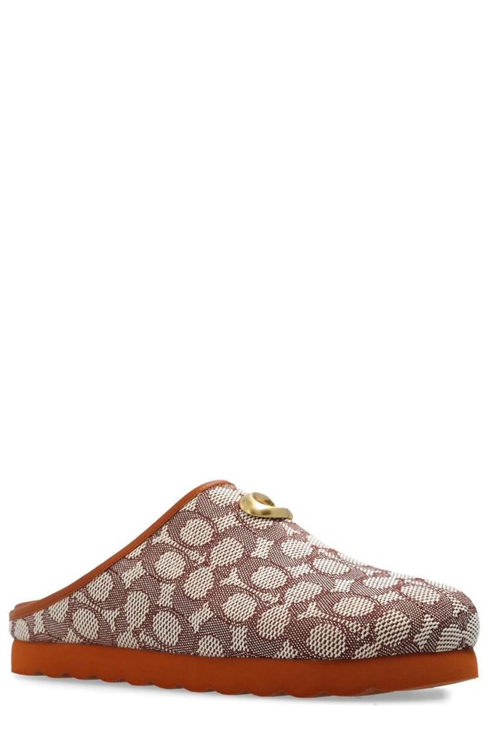 Coach Logo-Jacquard Slip-On Slippers