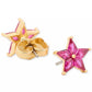 COSMOS Gold-Tone Cubic Zirconia Star Stud Earrings