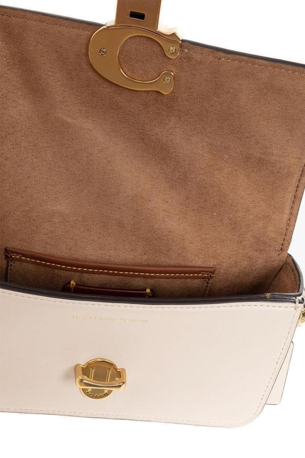 Coach Studio Logo Plaque Baguette Shoulder Bag