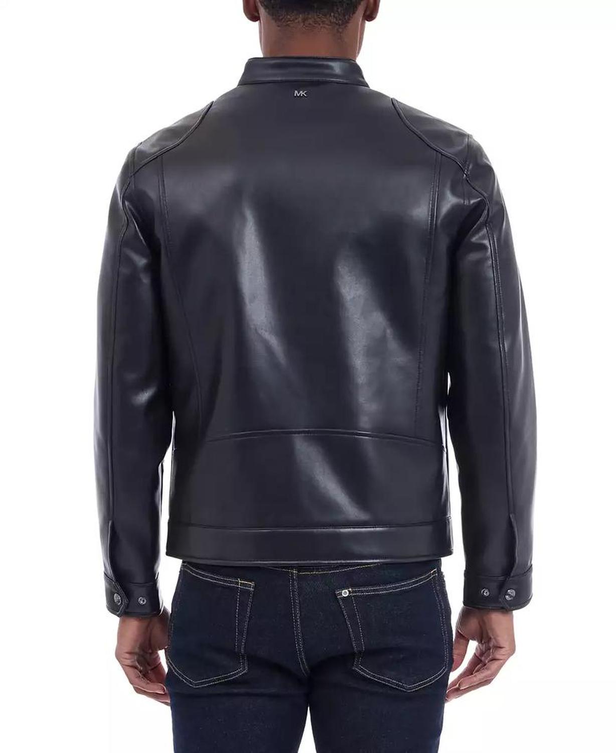 Men's Faux Leather Moto Jacket