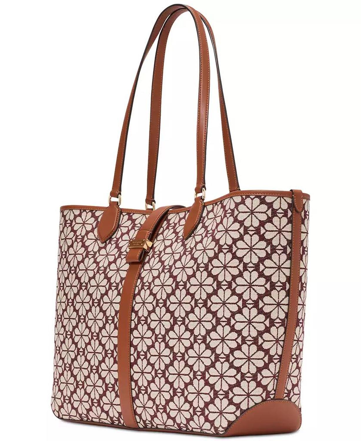 Spade Flower Jacquard Open Tote Bag