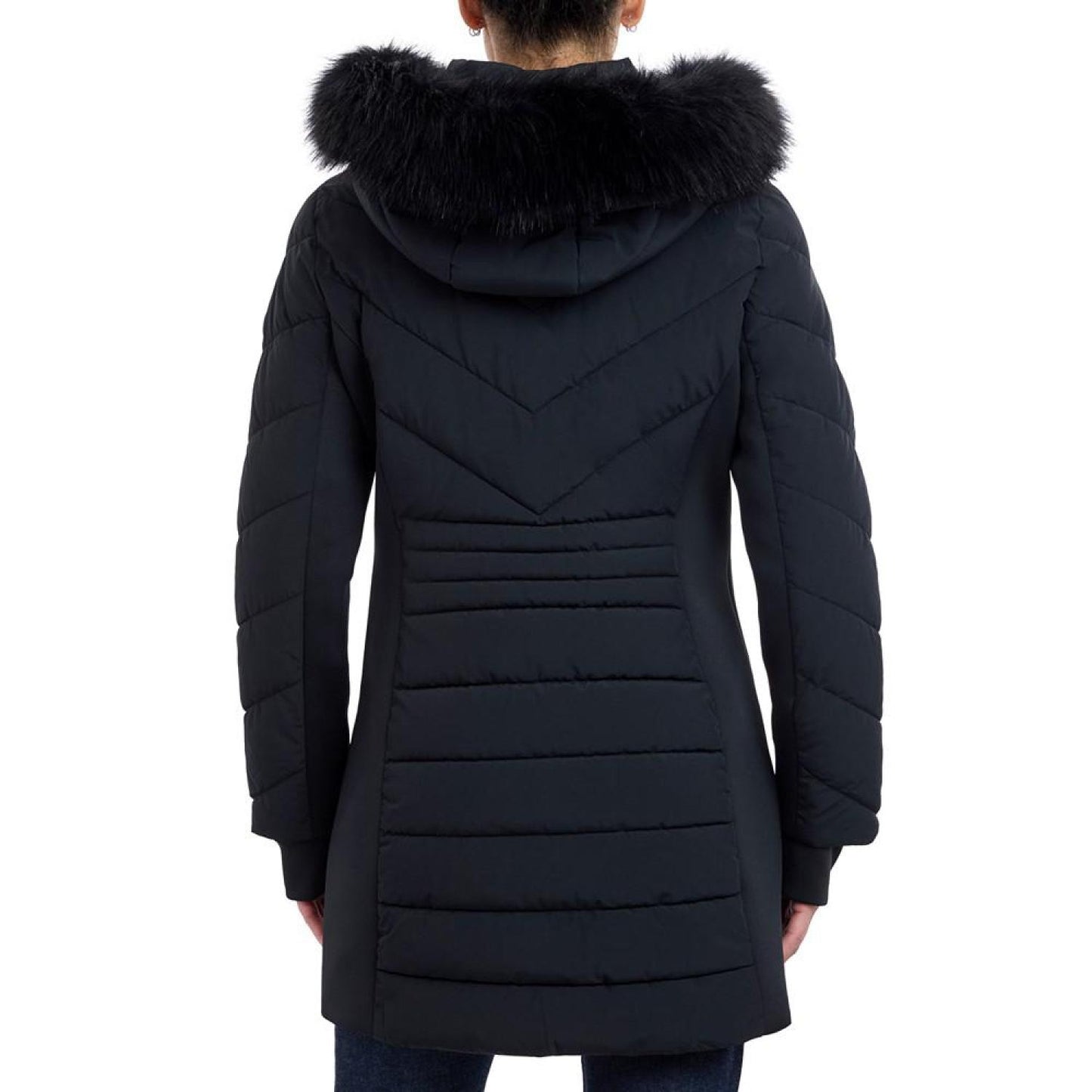 Women's Faux-Fur-Trim Hooded Puffer Coat, Created for Macy's