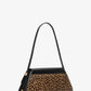 Ludlow Medium Leather and Cheetah-Print Calf Hair Shoulder Bag