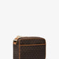 Jet Set Large Signature Logo Print Woven Crossbody Bag