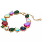 SHINE ME UP Gold-Tone Multicolor Cubic Zirconia Statement Bracelet