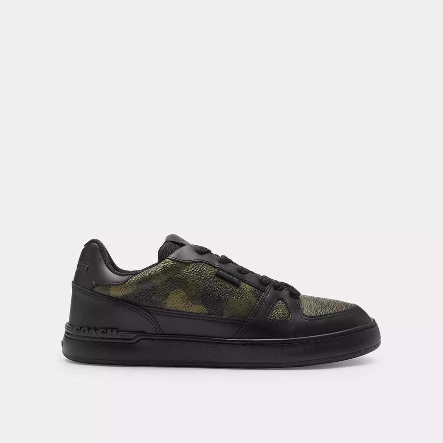 Clip Court Sneaker With Camo Print