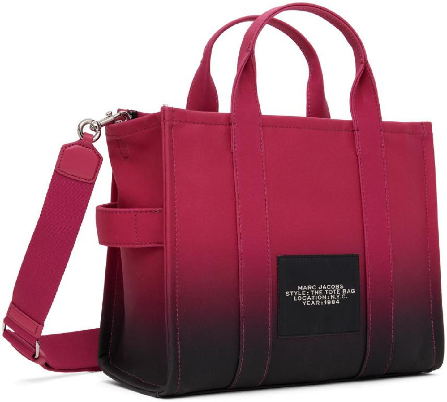 Pink & Black 'The Ombré Coated Canvas Medium' Tote