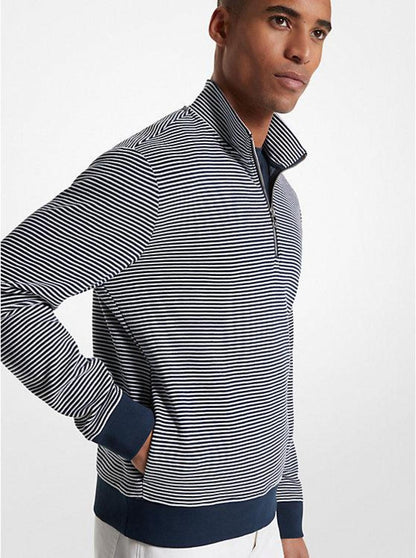 Cotton Blend Half-Zip Sweater