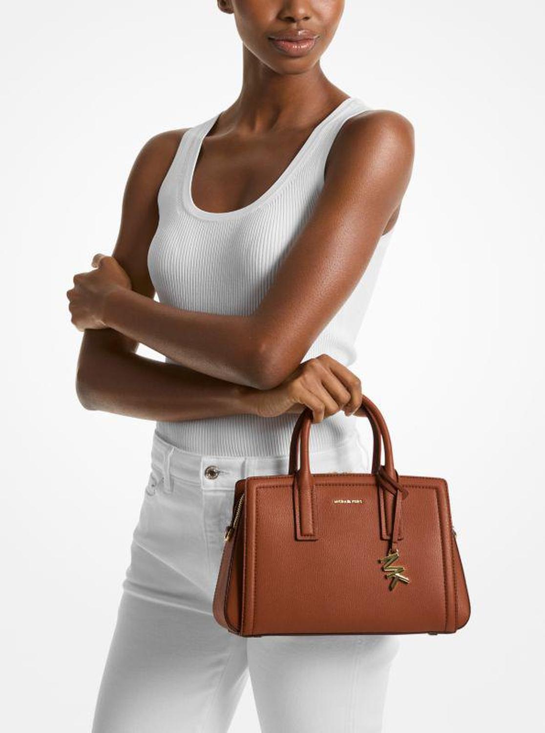 Laila Small Pebbled Leather Satchel