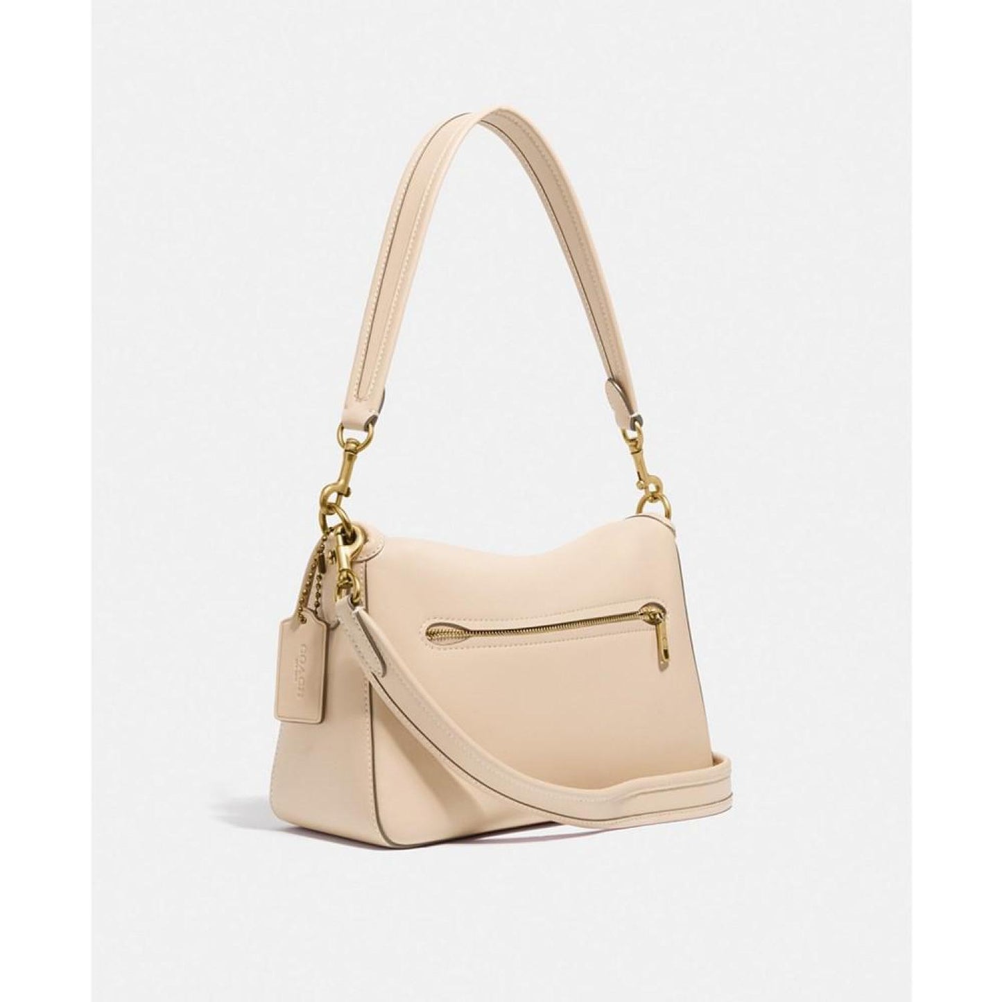 Soft Tabby Leather Shoulder Bag with Removable Crossbody Strap