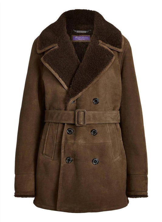 Shearling Krofton Coat Curly In Loden