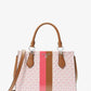 Marilyn Medium Logo Stripe Satchel