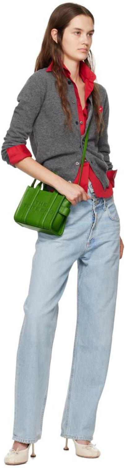 Green 'The Leather Crossbody' Tote