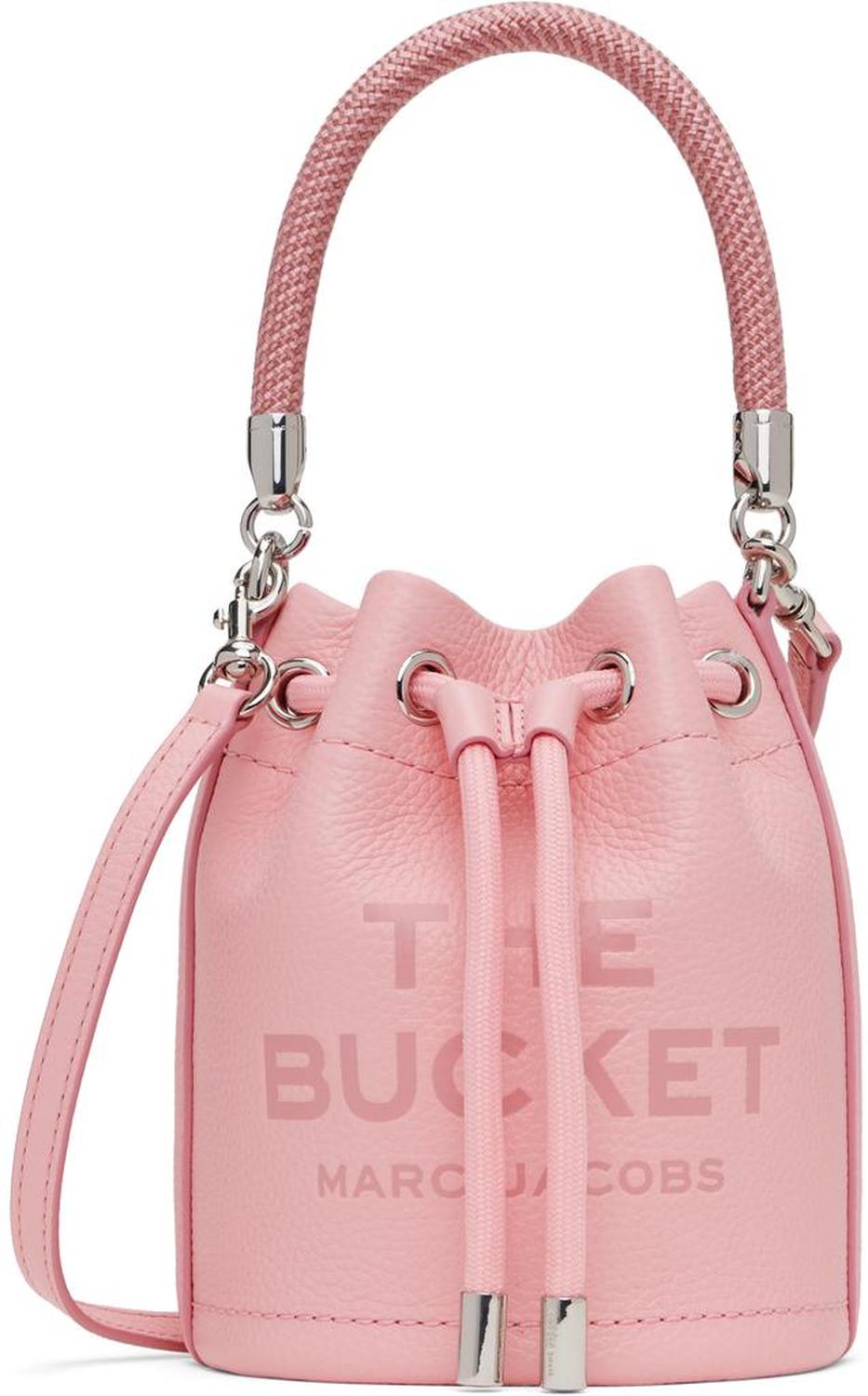 Pink 'The Leather Mini Bucket' Bag