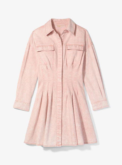 Garment-Dyed Denim Shirtdress