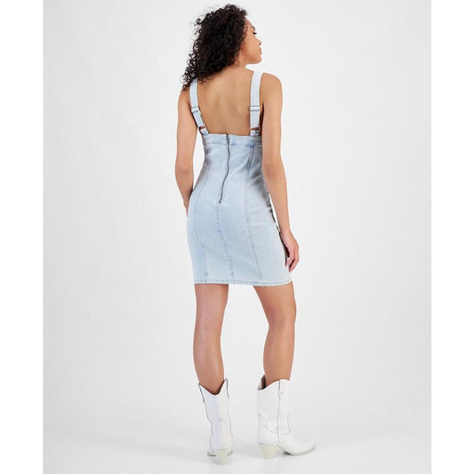 Women's Aida Sleeveless V-Neck Seamed Denim Dress