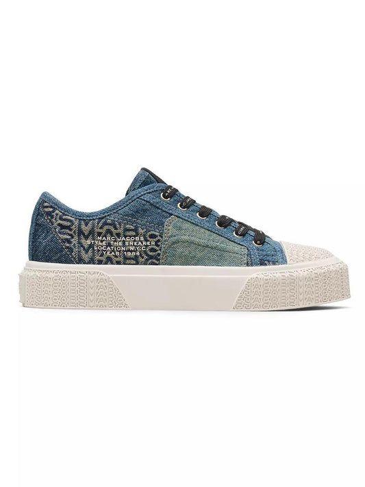 Denim Monogram Low-Top Sneakers