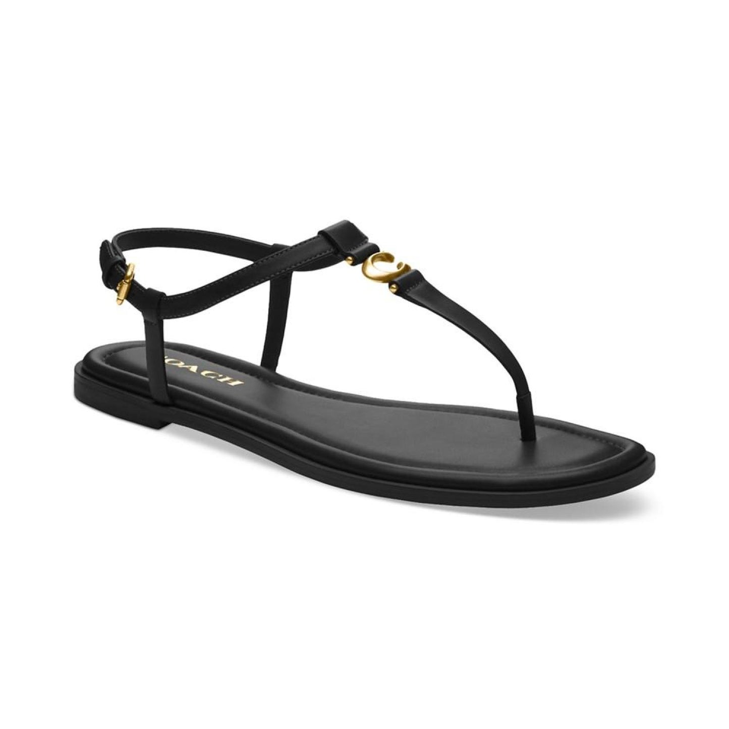 Women's Jessica Sculpted "C" Ankle-Strap Thong Flat Sandals