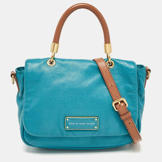 Marc By Marc Jacobs Teal Green Leather Too Hot To Handle Top Handle Bag