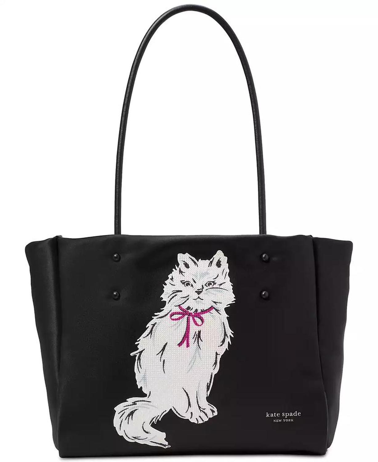 Whiskers Crystal Embellished Large Everything Tote