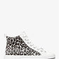 Evy Leopard Print Calf Hair High-Top Sneaker