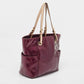 Michael Michael Kors  Signature Patent And Leather Middle Zip Tote