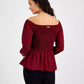 Women's Off-The-Shoulder Smocked Top