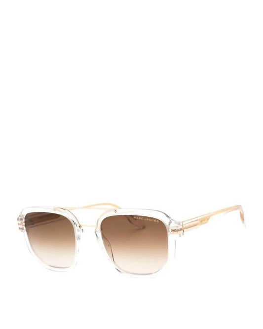 Men's Crystal Square Gradient Sunglasses In Crystal/brown Sf