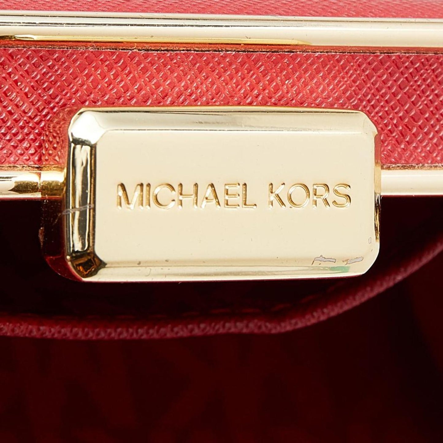 Michael Kors Saffiano Leather Minaudiere Clutch