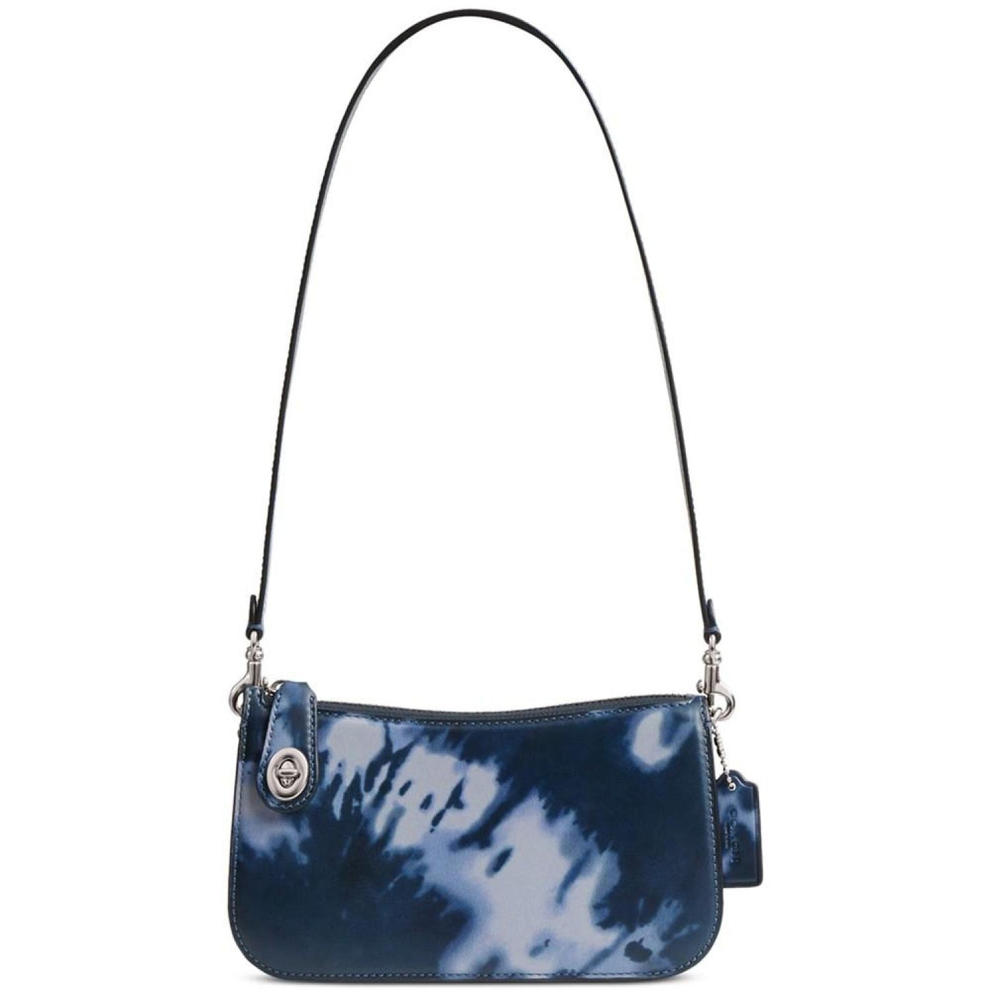 Penn Small Leather Shoulder Bag with Tie Dye Print