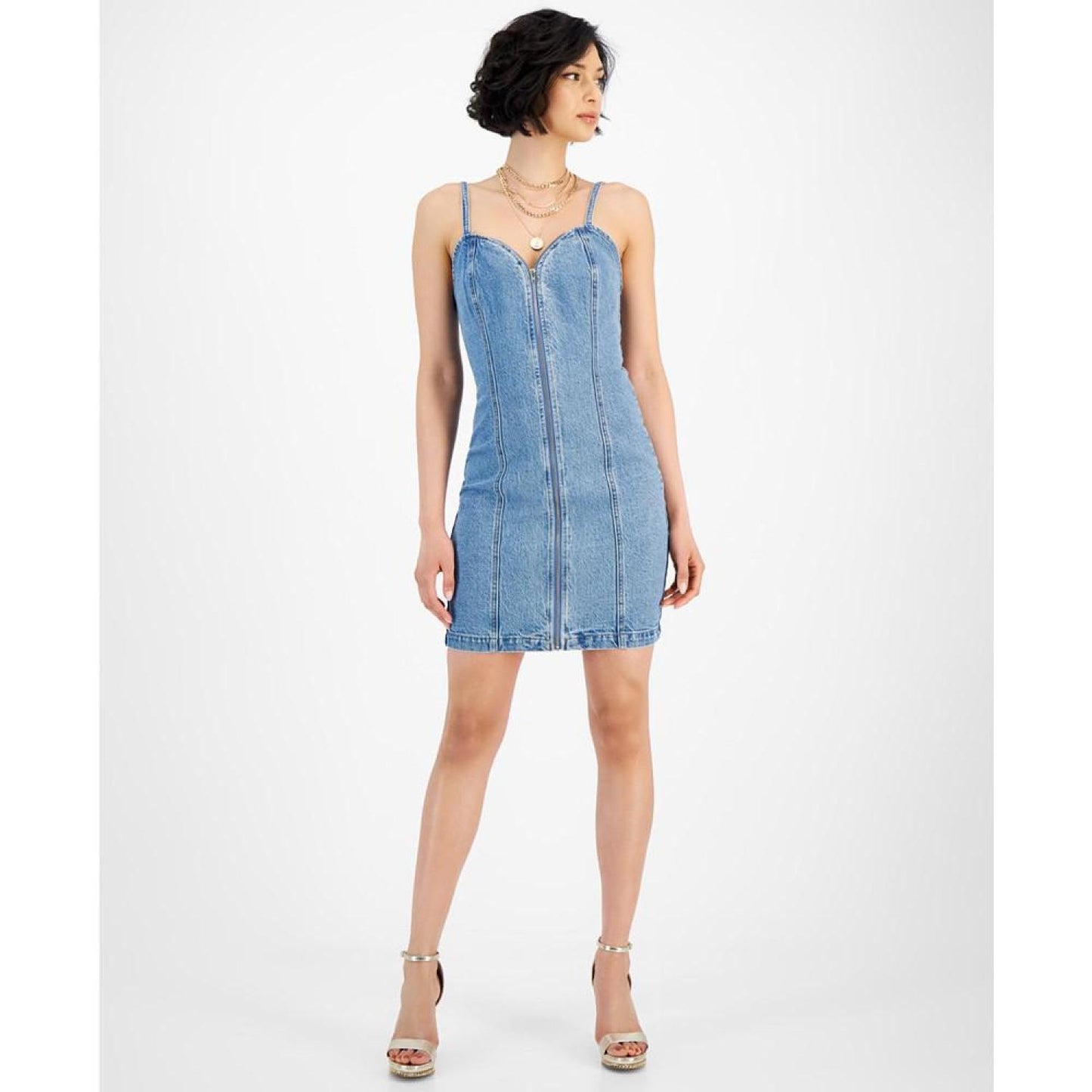 Women's Raye Zippered Denim Mini Dress