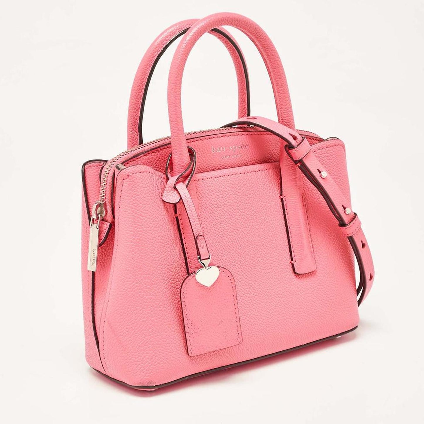 Peach Leather Margaux Mini Satchel