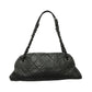 Chanel Just Mademoiselle Mini Bowler Bag in Iridescent Black Leather