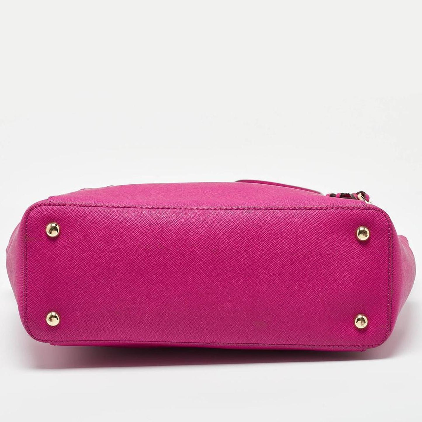 Michael Kors Fuchsia Leather Jet Set Top Zip Tote