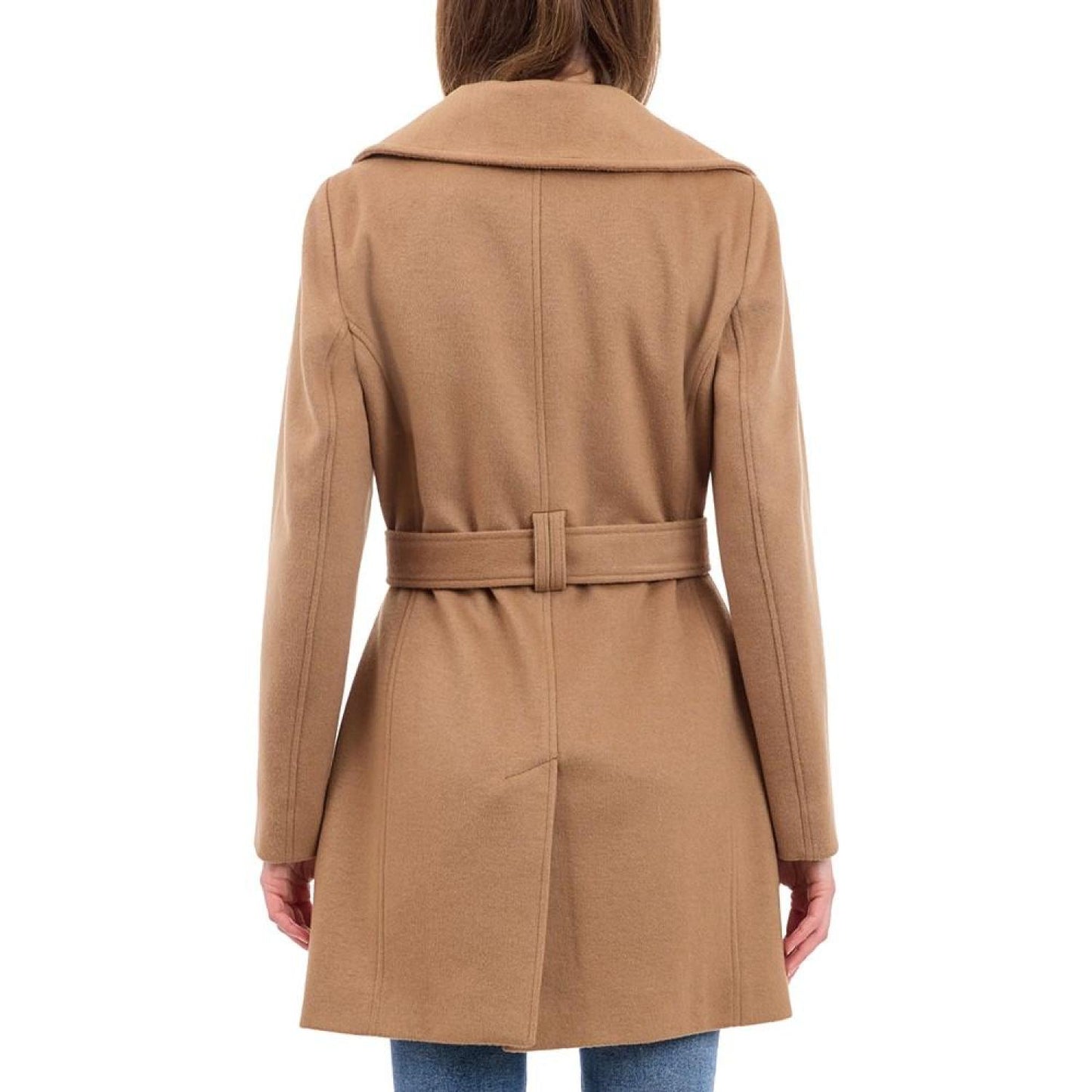 Petite Belted Zip-Front Coat, Created for Macy's