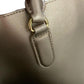 Lauren by Ralph Lauren Double Compartment Satchel Bag in Metallic Gold Leather