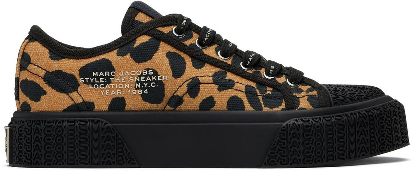 Tan & Black 'The Printed Canvas' Sneakers