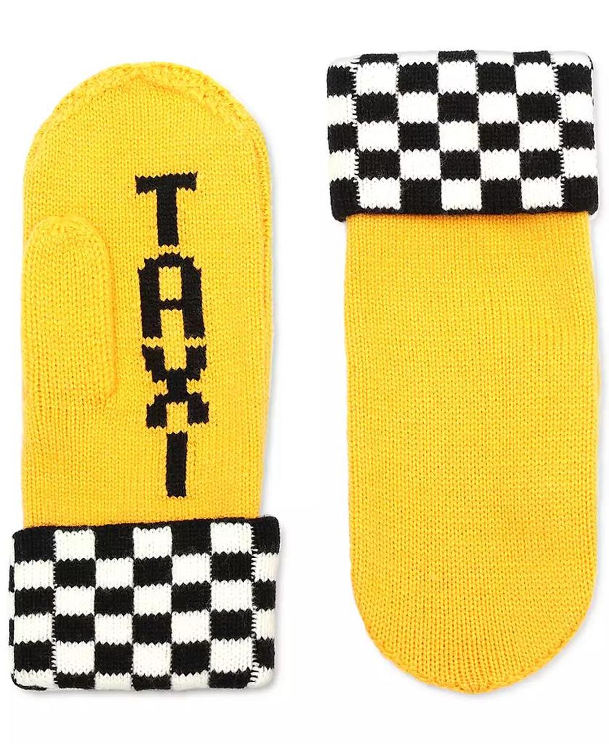 Women's Taxi Checkboard Mittens