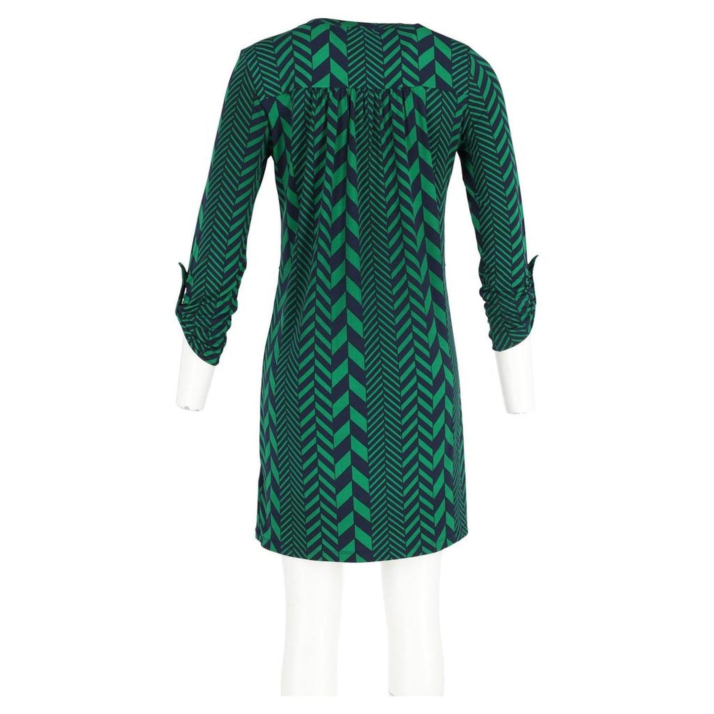 Michael  Chain Detail Dress in Green Polyester