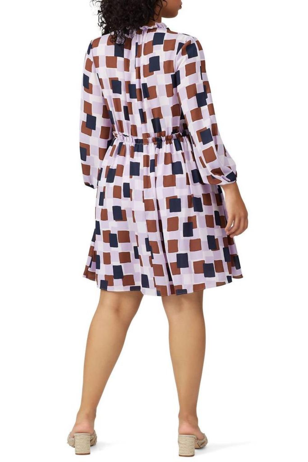 Geo Squares Dress In Purple