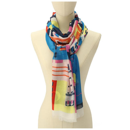 Women's City Map Oblong Scarf